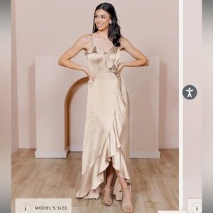 NEVER WORN Paloma Revelry Dress Gold Champagne